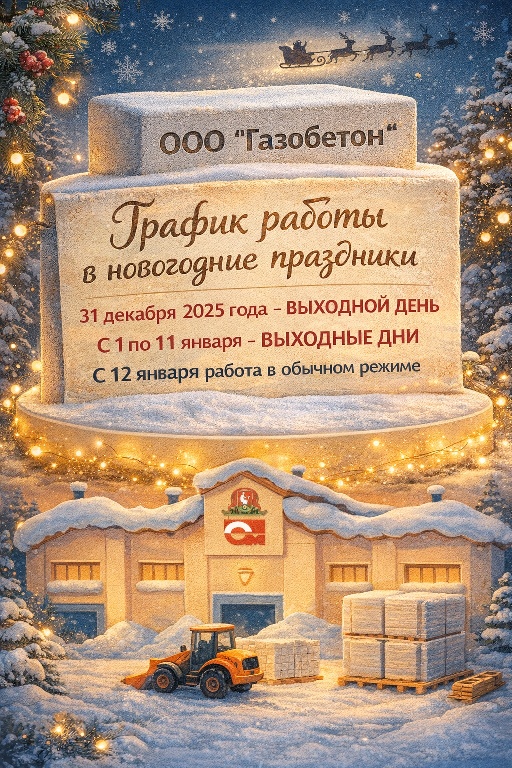 Режим работы ООО «Газобетон» в праздничные дни